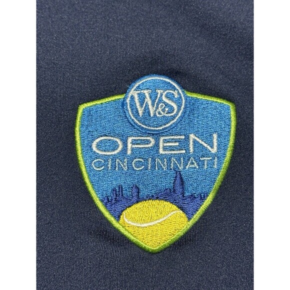Fila Warm Up Track Tennis 1/4 Zip Jacket W&S Open Cincinnati Mens Size XL Navy - Picture 3 of 14